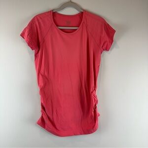 Athleta Pink Seamless Speedlight Short Sleeve Athletic Athleisure Tee Size XL